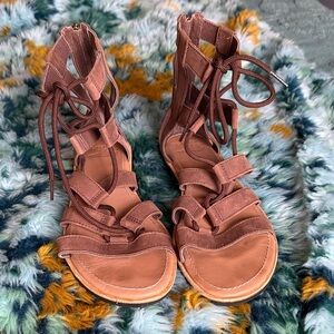 Sorel Brown Gladiator Sandals